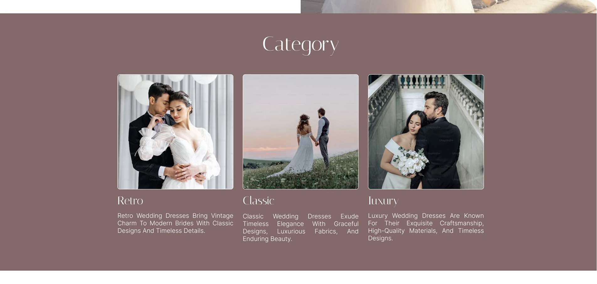 Retro wedding dresses