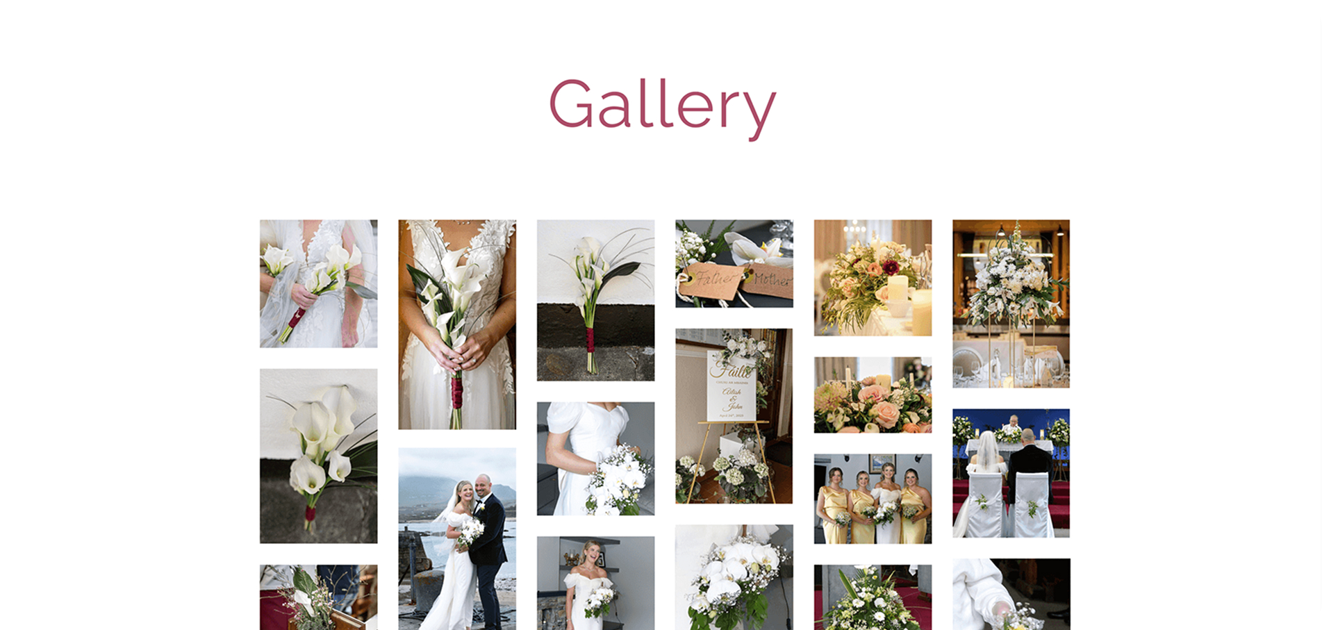 Gallery page design